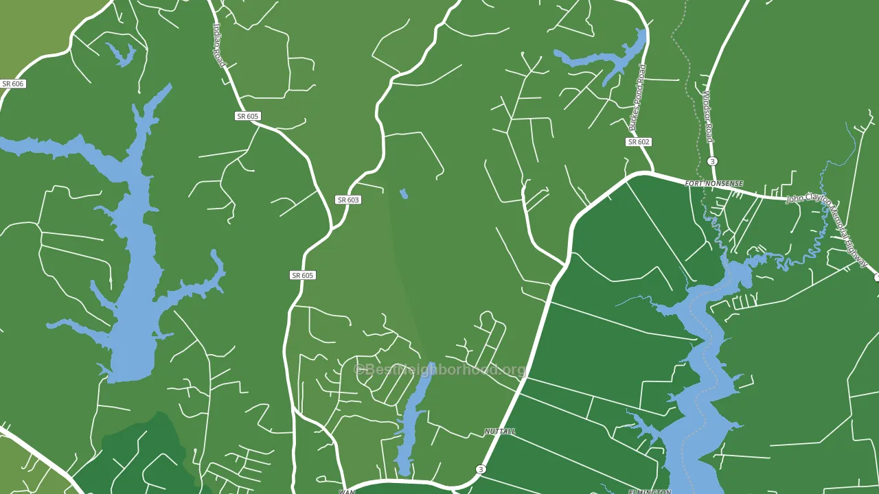 Nuttall, VA block-group voter-turnout map