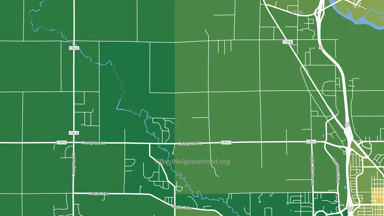 Nutterville, WI block-group voter-turnout map