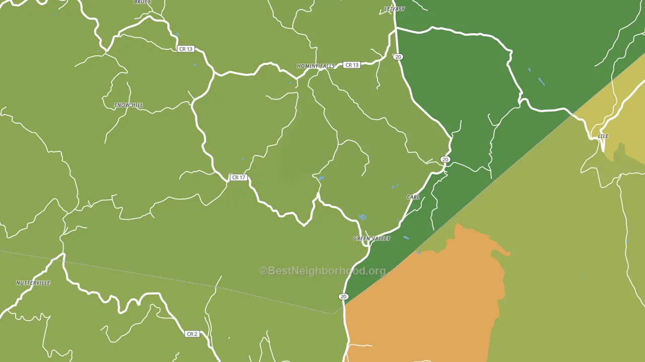 Nutterville, WV block-group voter-turnout map
