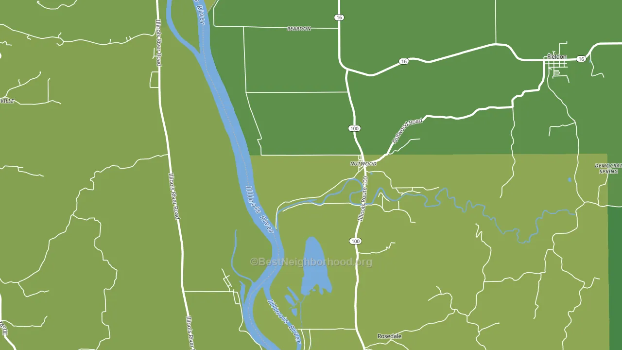 Nutwood, IL block-group voter-turnout map