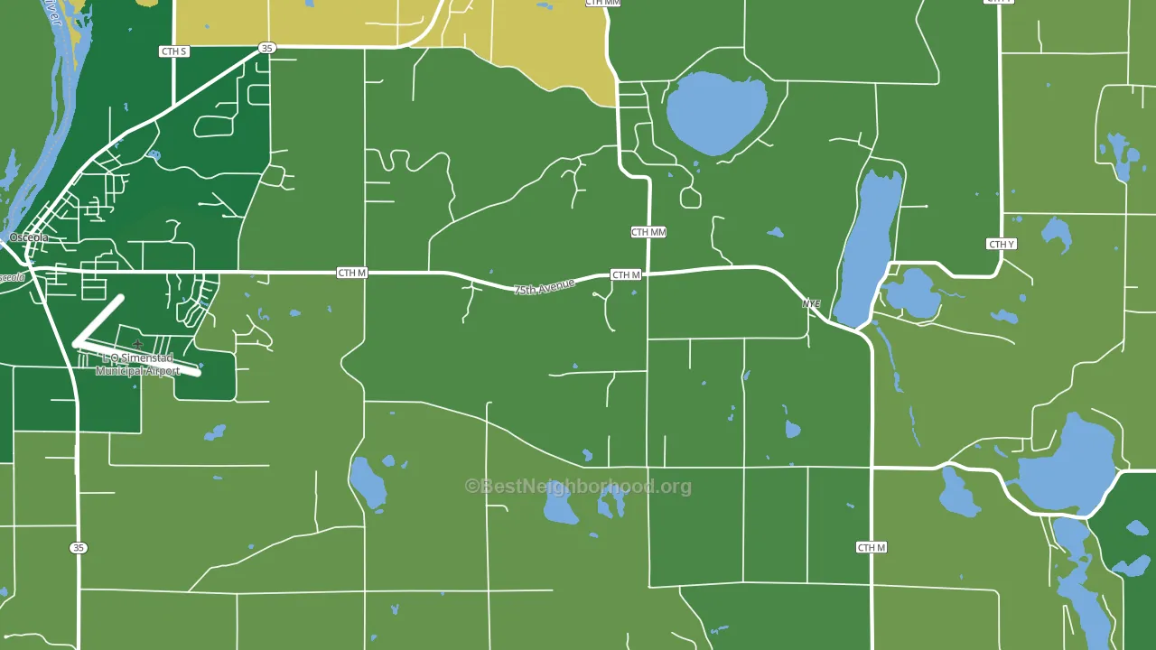 Nye, WI block-group voter-turnout map