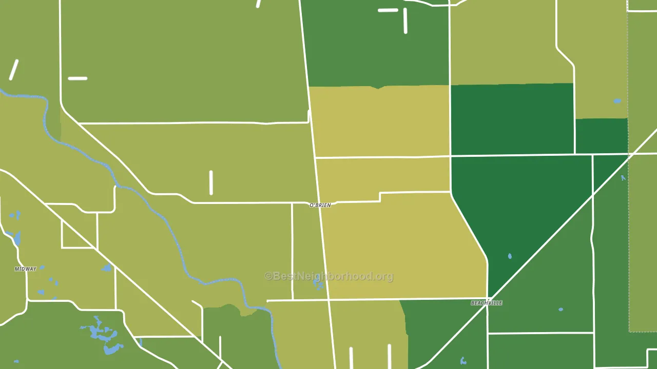 O'Brien, FL block-group voter-turnout map