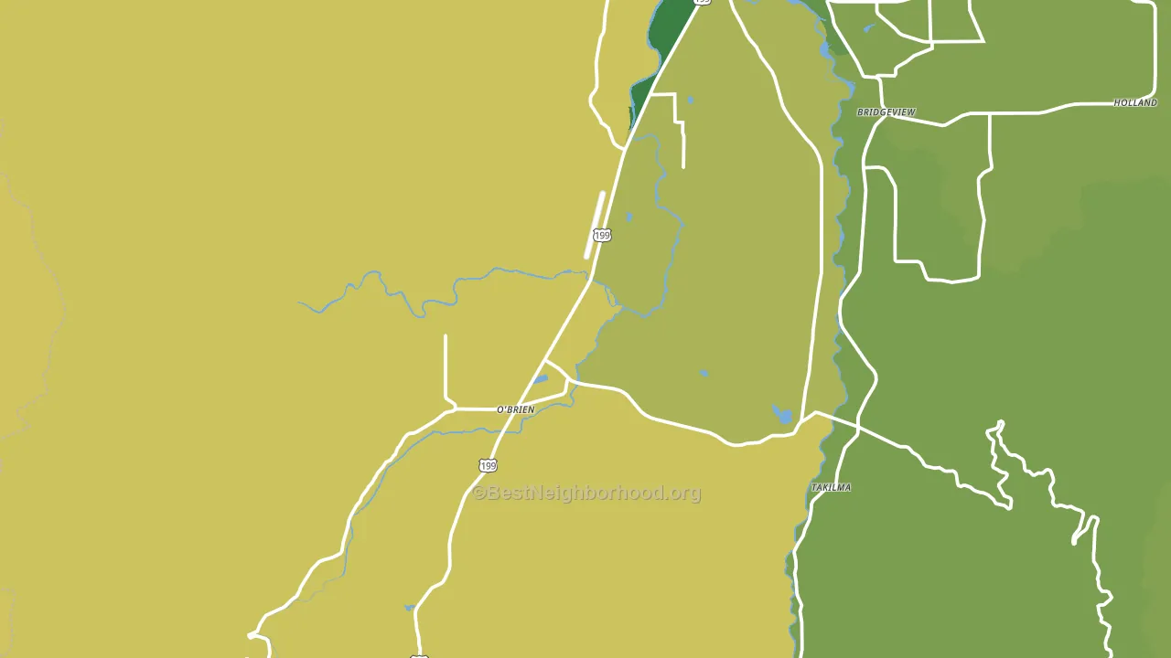 O'Brien, OR block-group voter-turnout map