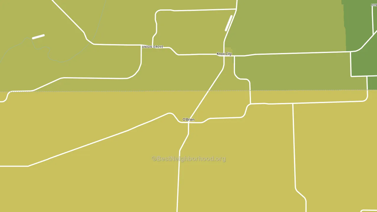 O'Brien, TX block-group voter-turnout map