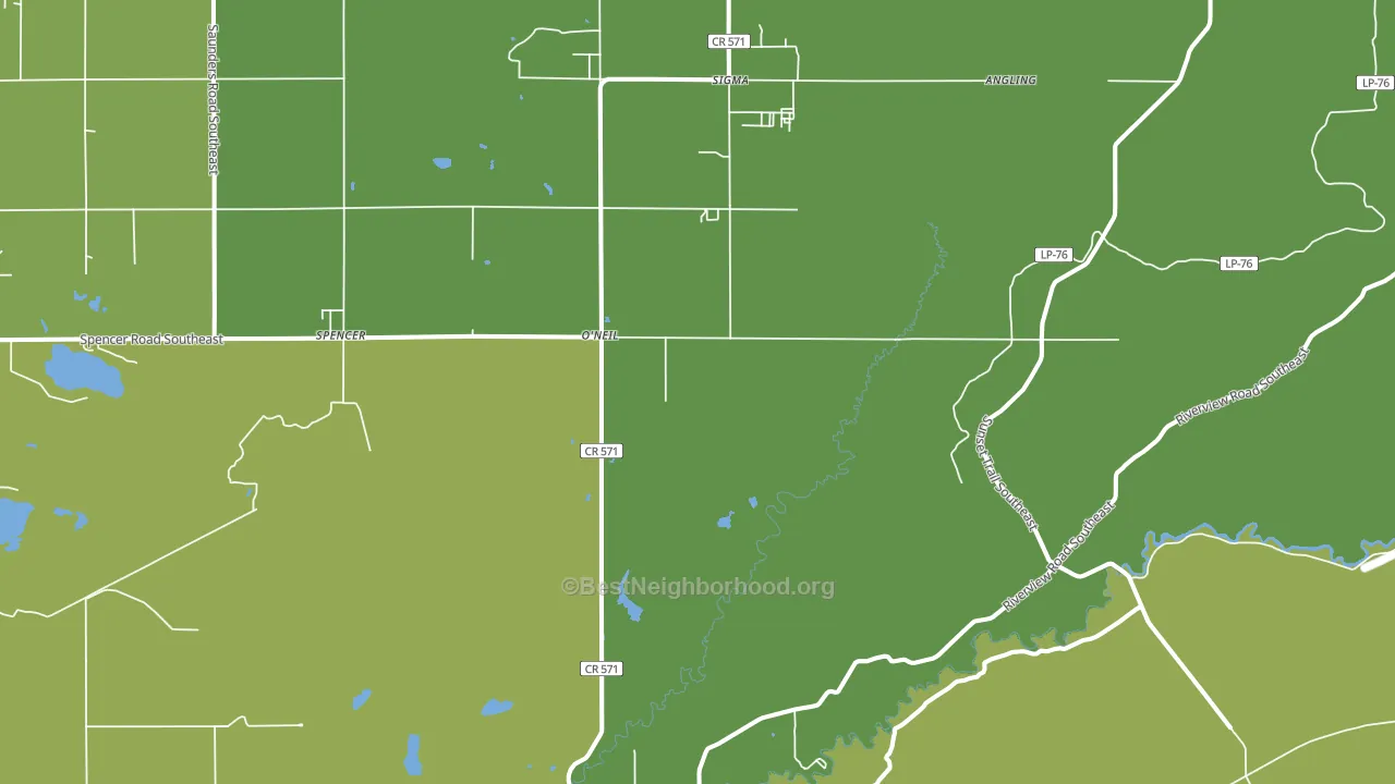 O'neil, MI block-group voter-turnout map