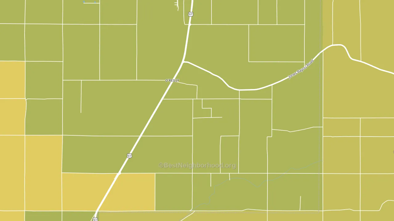 O'reilly, MS block-group voter-turnout map