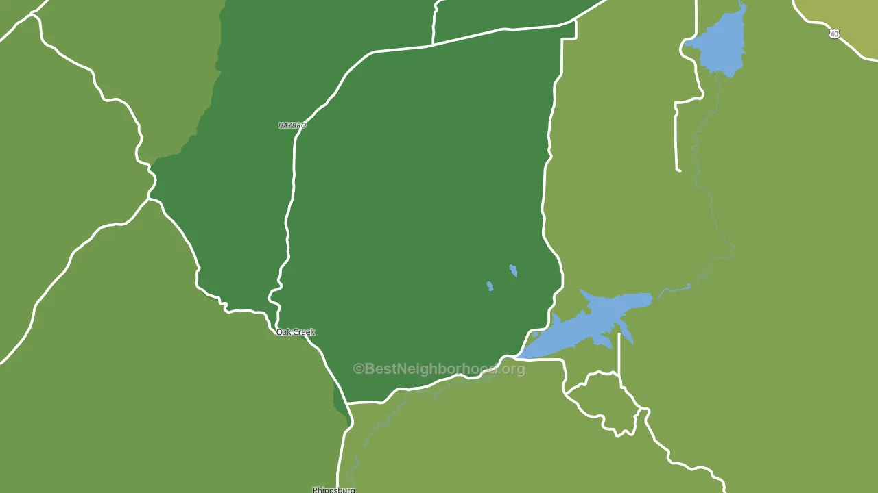 Oak Creek, CO block-group voter-turnout map