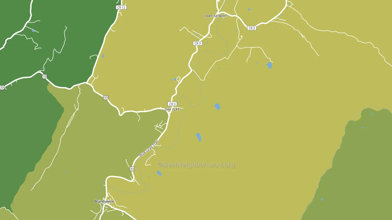 Oak Flat, WV block-group voter-turnout map