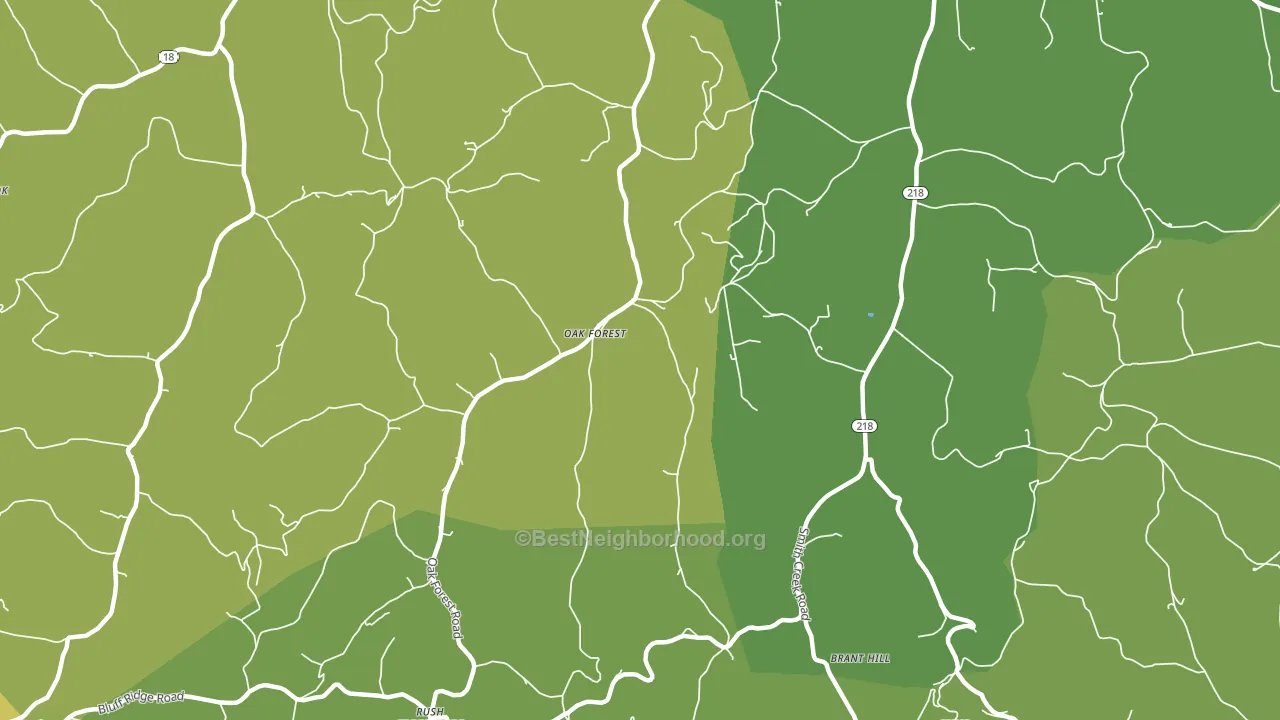 Oak Forest, PA block-group voter-turnout map