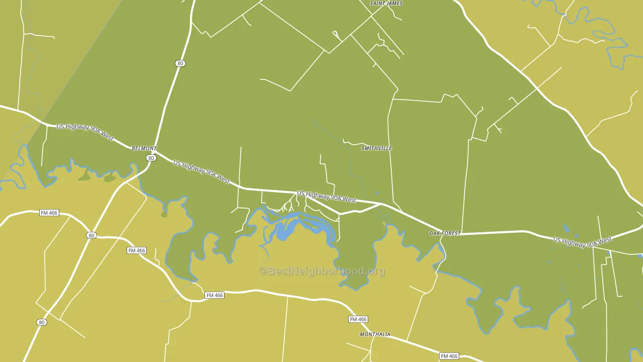 Oak Forest, TX block-group voter-turnout map