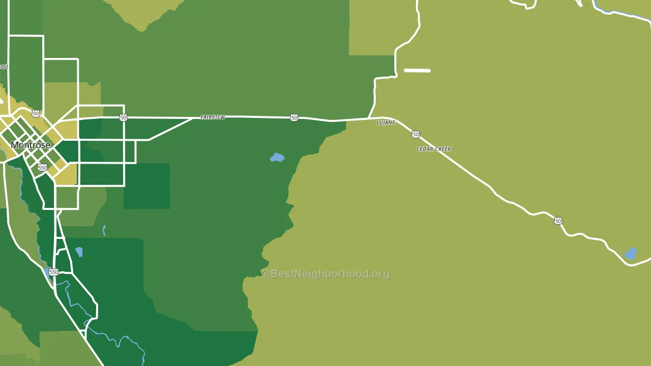 Oak Grove, CO block-group voter-turnout map