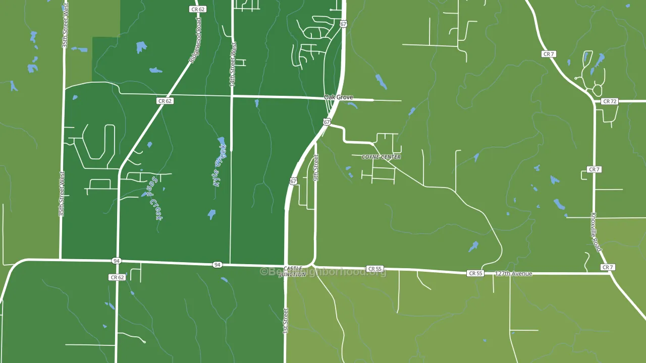 Oak Grove, IL block-group voter-turnout map