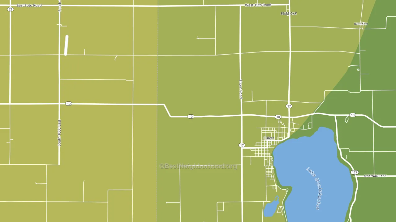 Oak Grove, IN block-group voter-turnout map