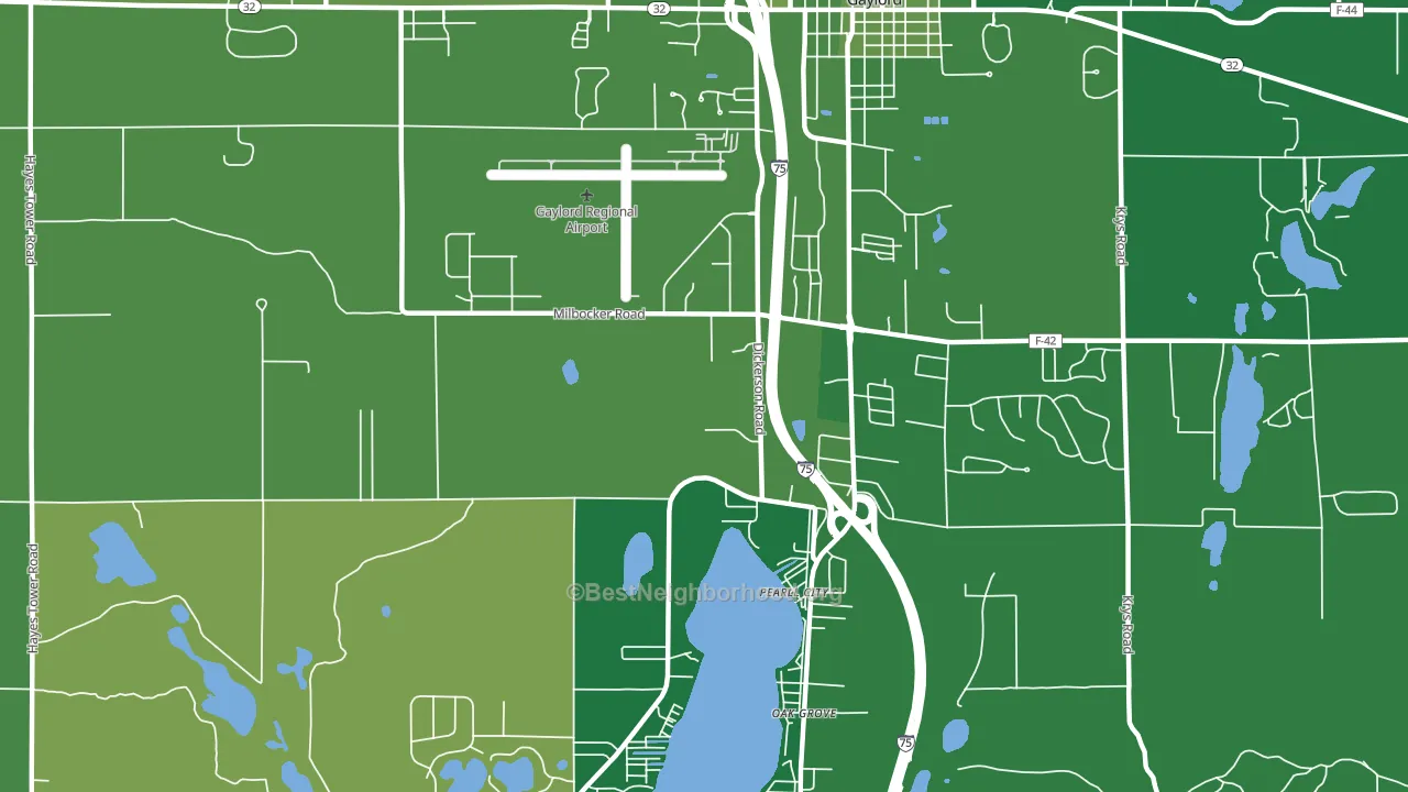 Oak Grove, MI block-group voter-turnout map