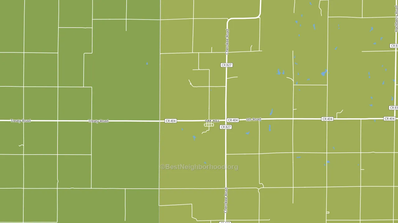 Oak Hill, KS block-group voter-turnout map