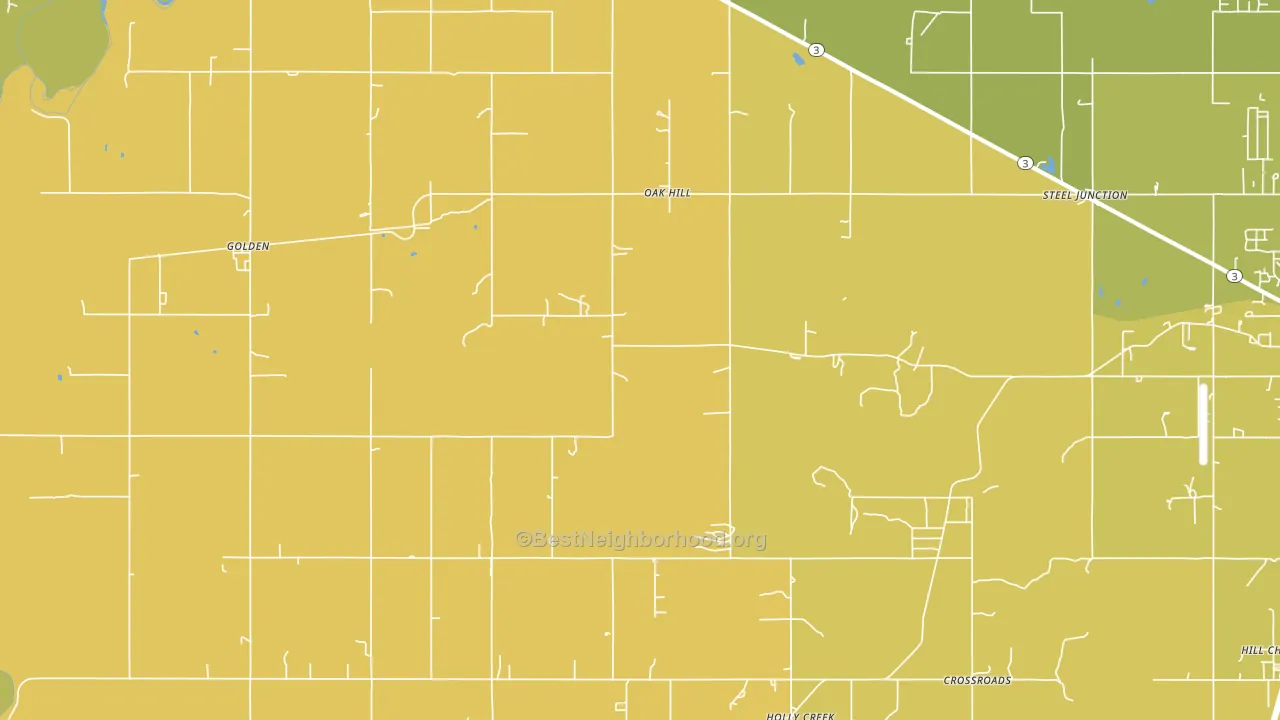 Oak Hill, OK block-group voter-turnout map