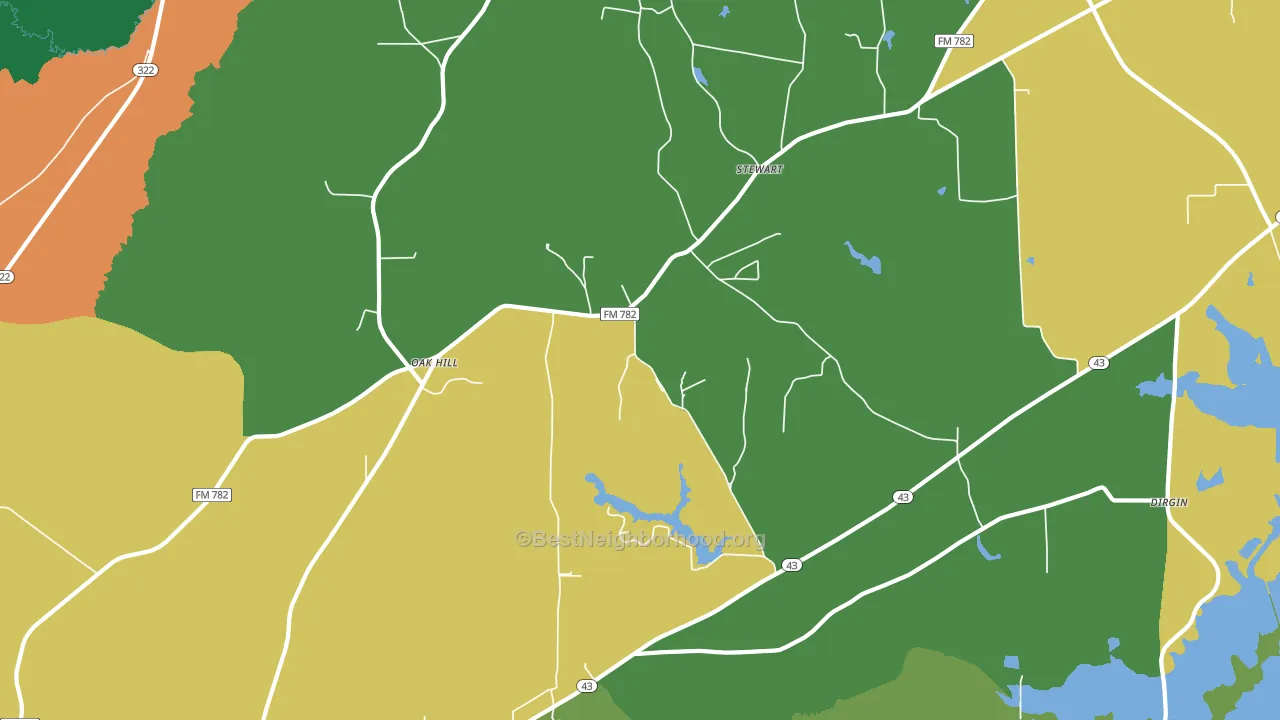 Oak Hill, TX block-group voter-turnout map