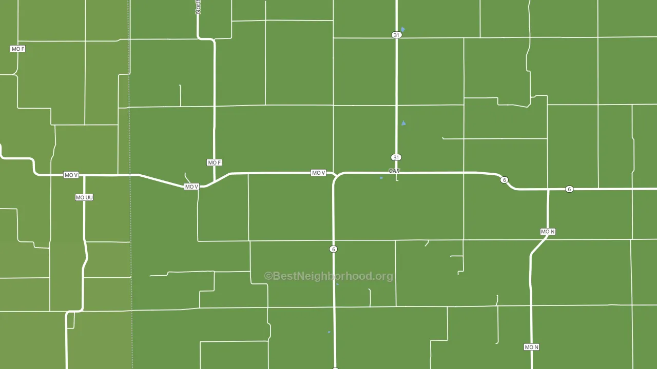 Oak, MO block-group voter-turnout map