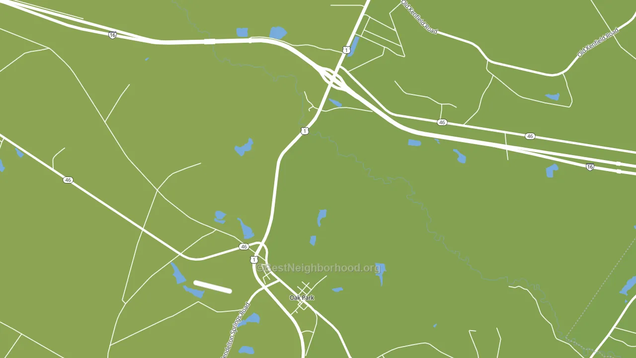 Oak Park, GA block-group voter-turnout map