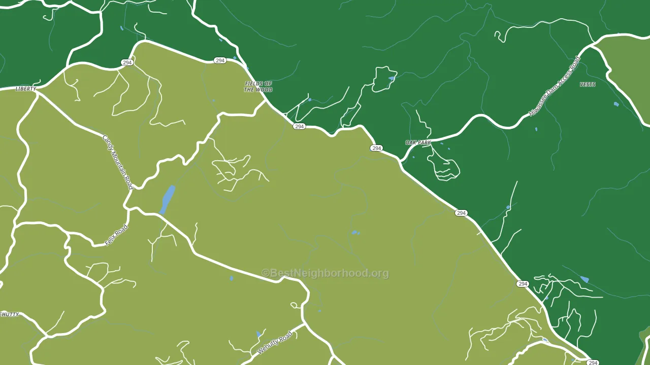 Oak Park, NC block-group voter-turnout map