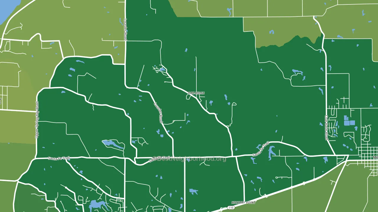 Oak Ridge, IL block-group voter-turnout map