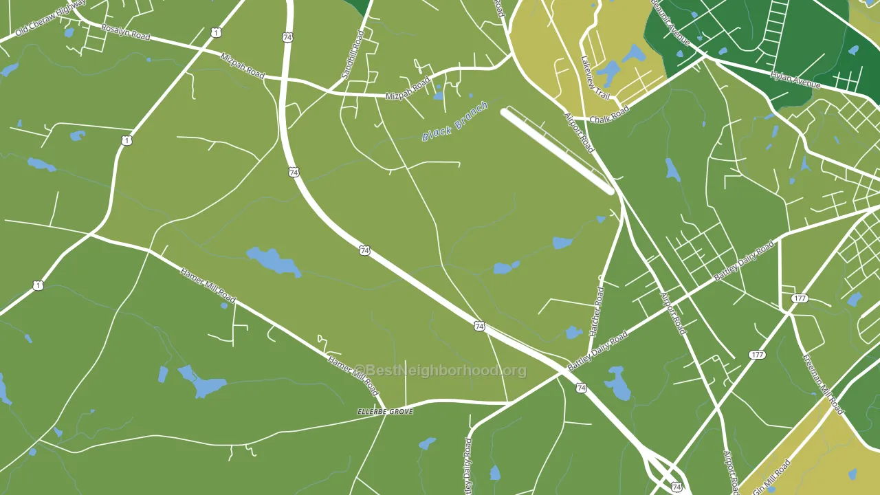 Oak Ridge Park, NC block-group voter-turnout map