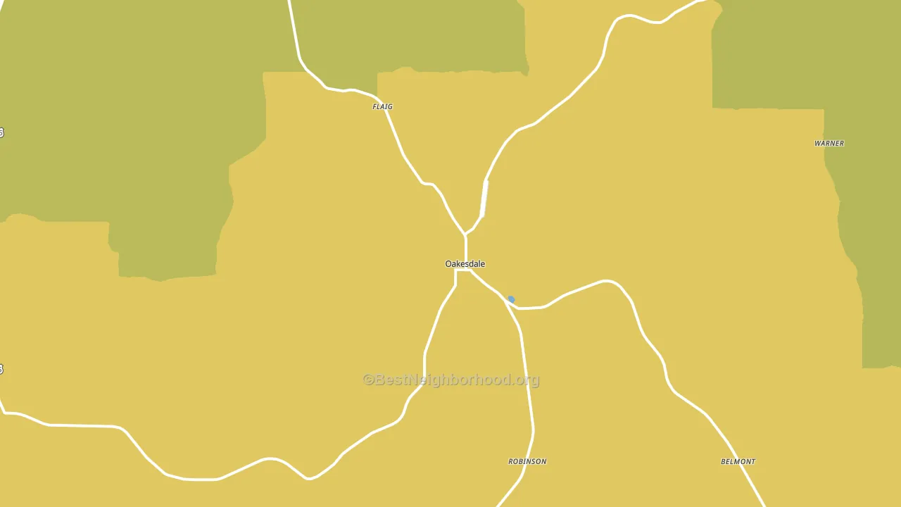 Oakesdale, WA block-group voter-turnout map
