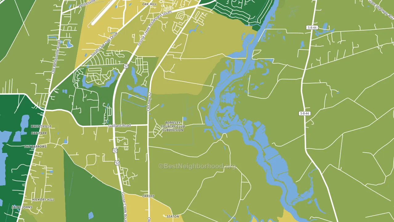 Oakley, SC block-group voter-turnout map