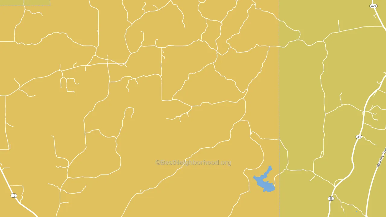 Oaks, MS block-group voter-turnout map