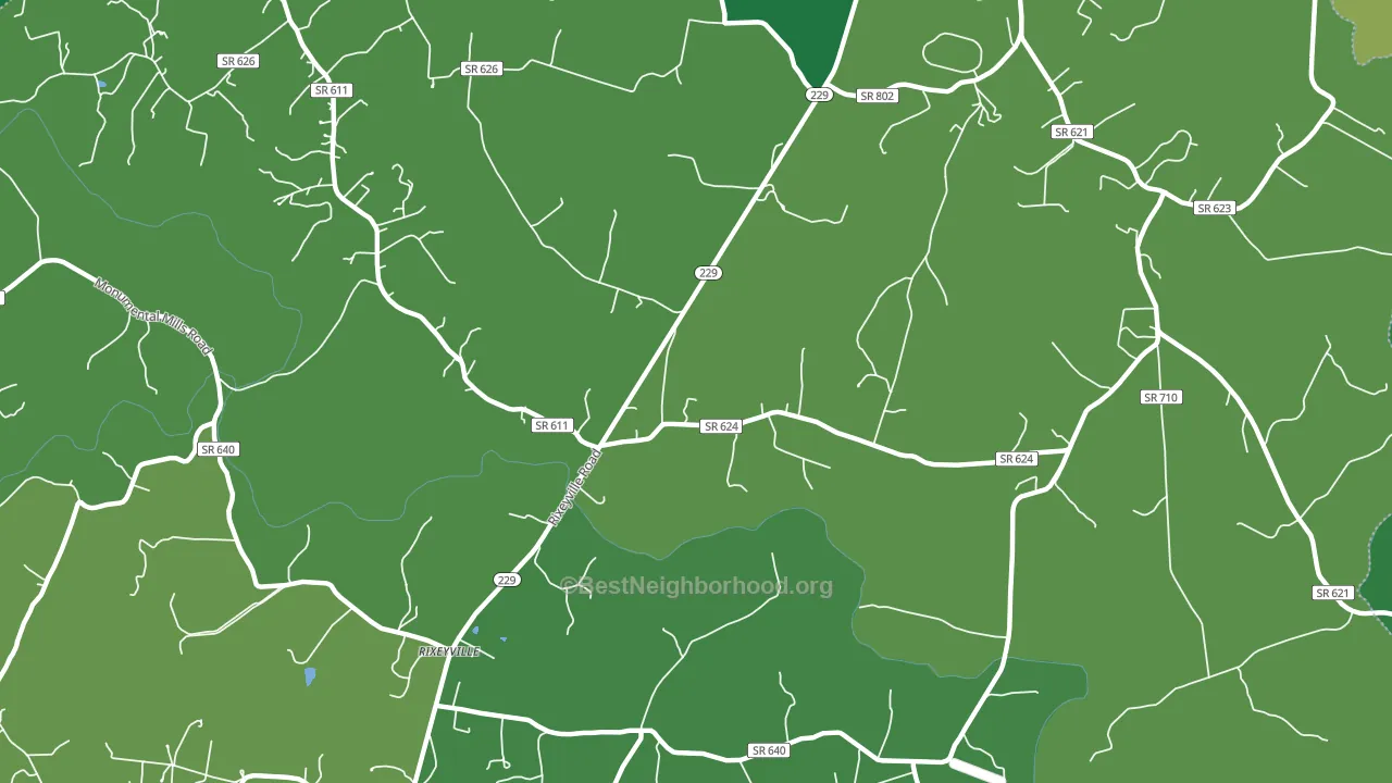 Oakshade, VA block-group voter-turnout map