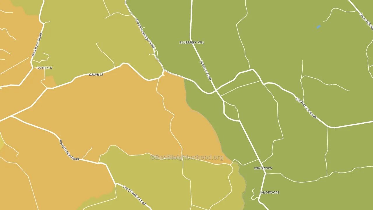 Oakville, MD block-group voter-turnout map