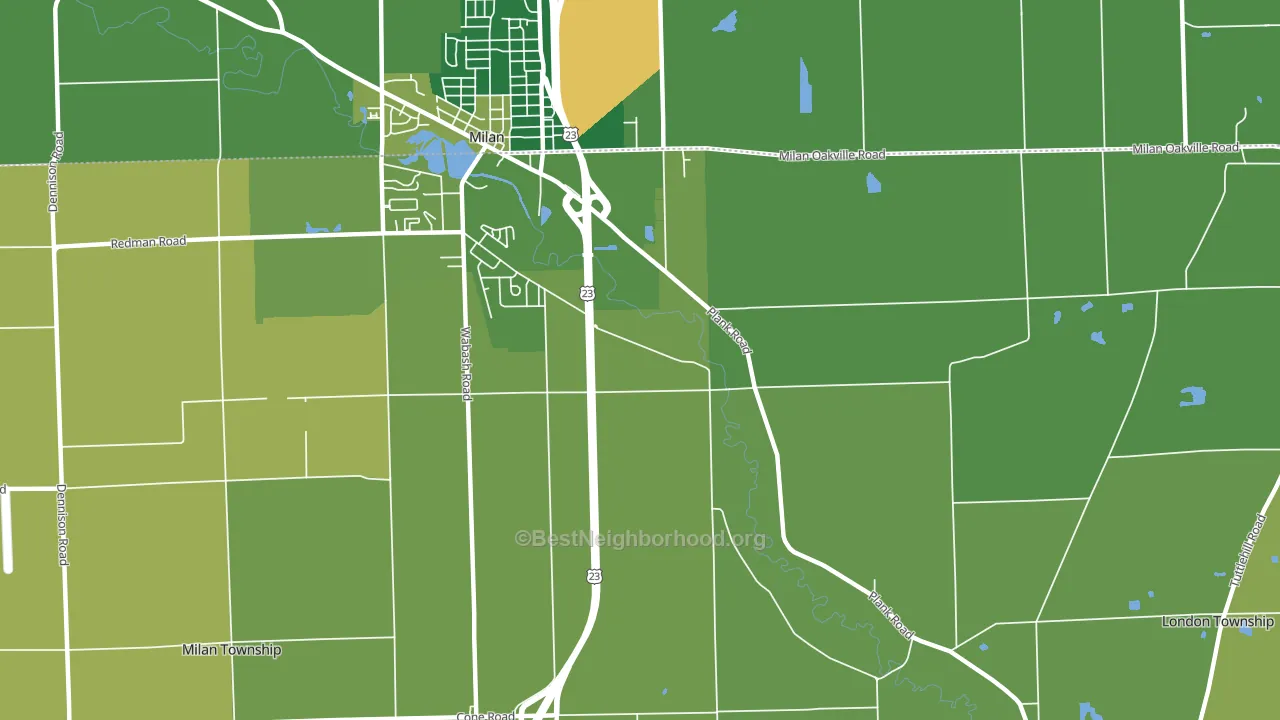 Oakville, MI block-group voter-turnout map