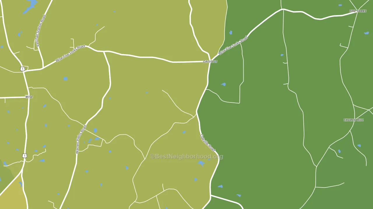 Oakville, NC block-group voter-turnout map