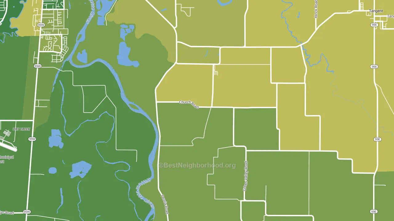 Oakville, OR block-group voter-turnout map