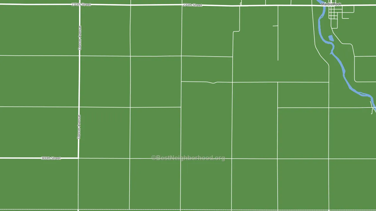 Oakwood, IA block-group voter-turnout map
