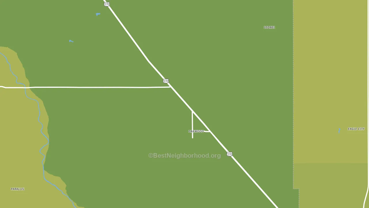 Oakwood, OK block-group voter-turnout map