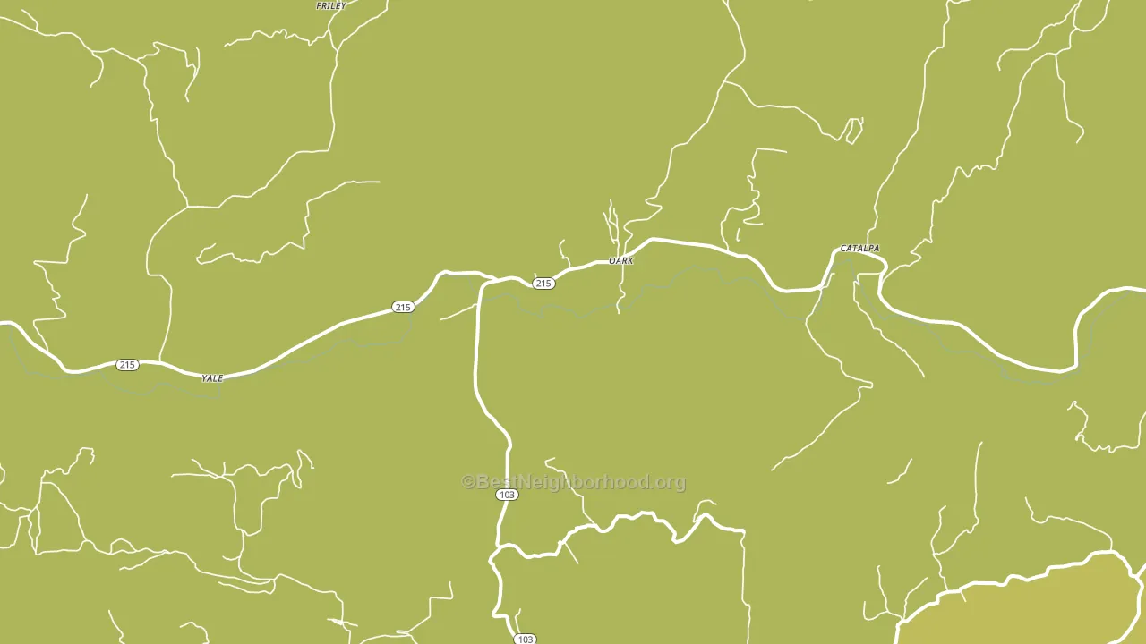 Oark, AR block-group voter-turnout map