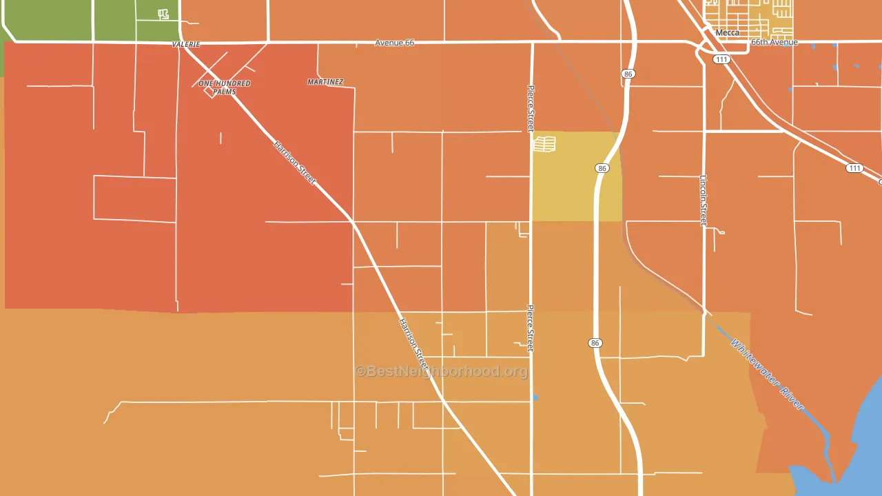 Oasis, CA block-group voter-turnout map