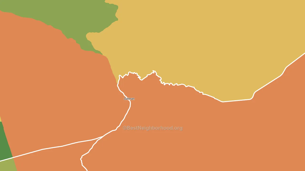 Oatman, AZ block-group voter-turnout map