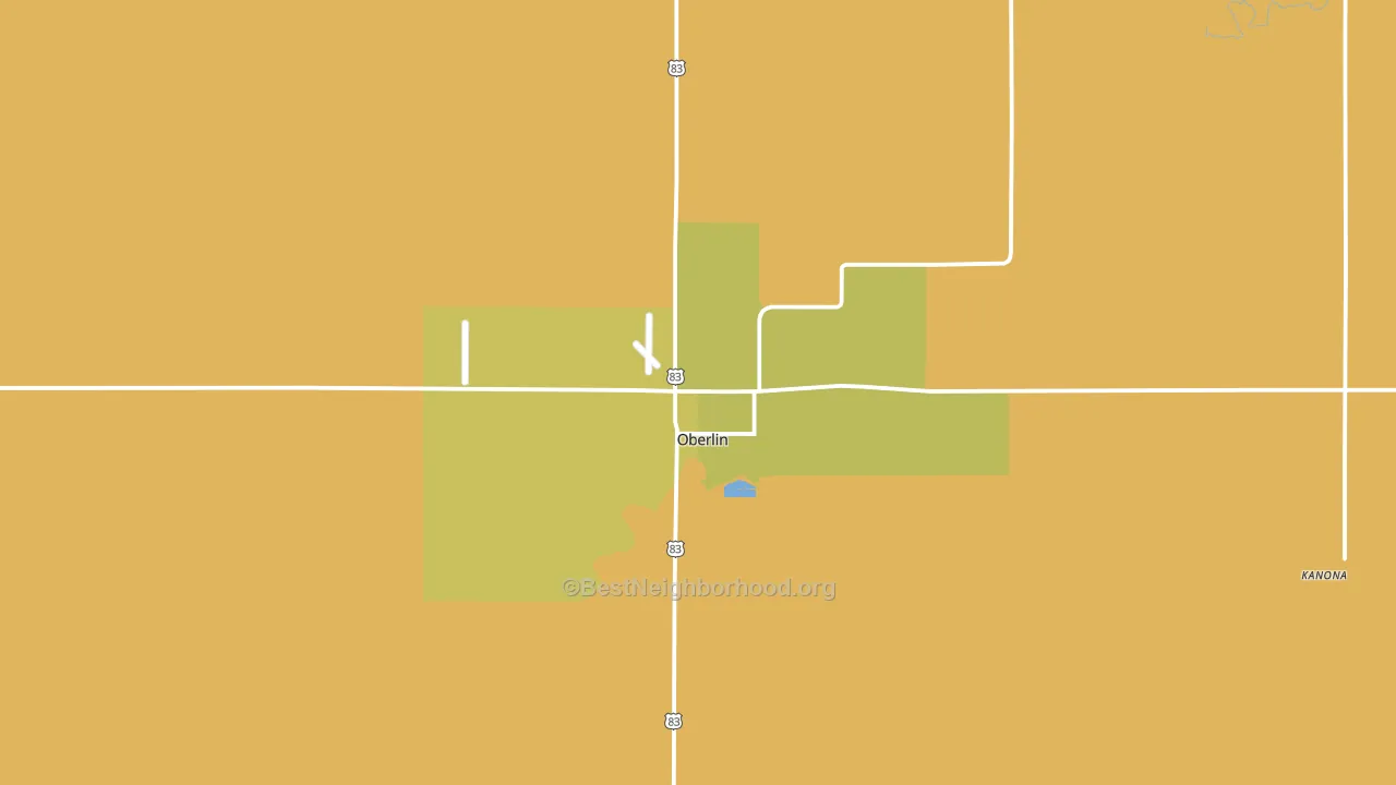 Oberlin, KS block-group voter-turnout map