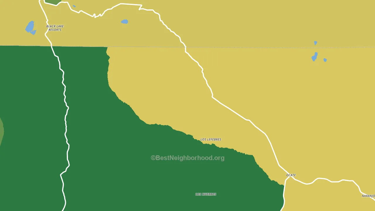 Ocate, NM block-group voter-turnout map
