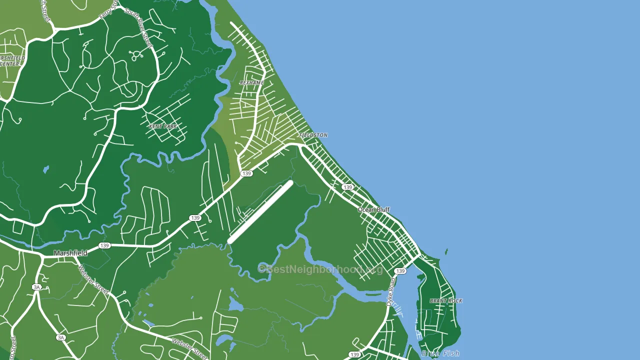 Ocean Bluff-Brant Rock, MA block-group voter-turnout map