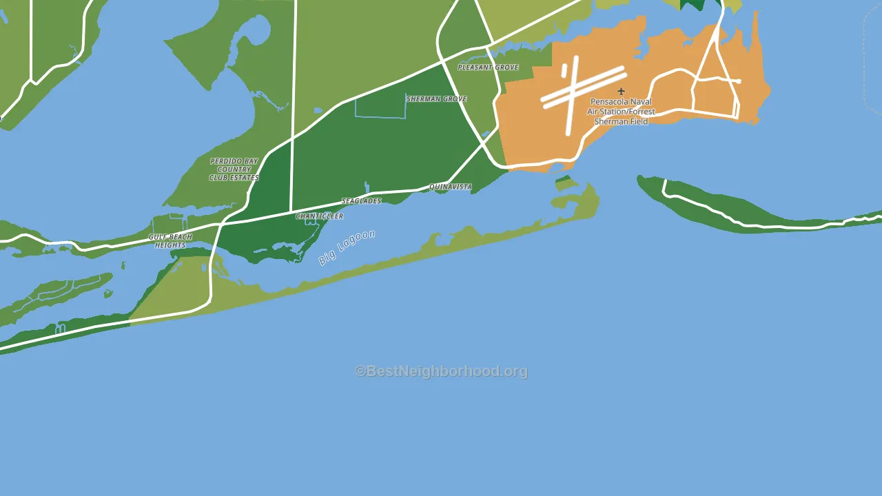 Ocean Springs, FL block-group voter-turnout map