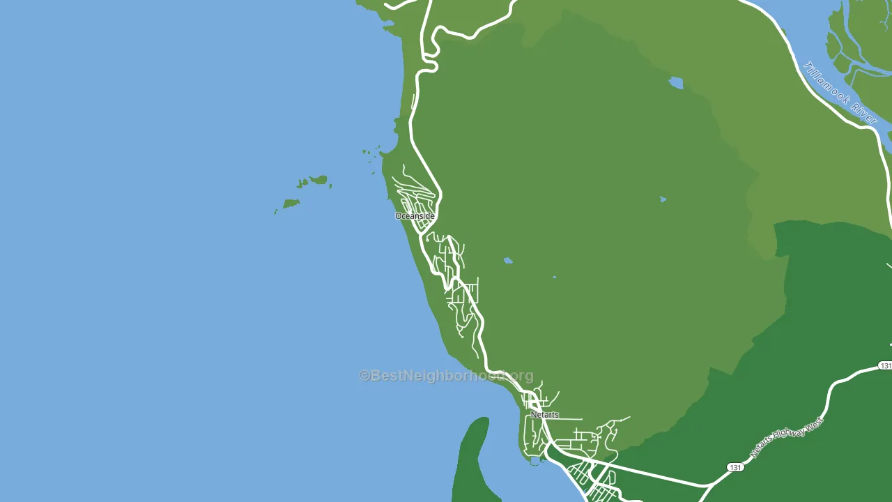Oceanside, OR block-group voter-turnout map
