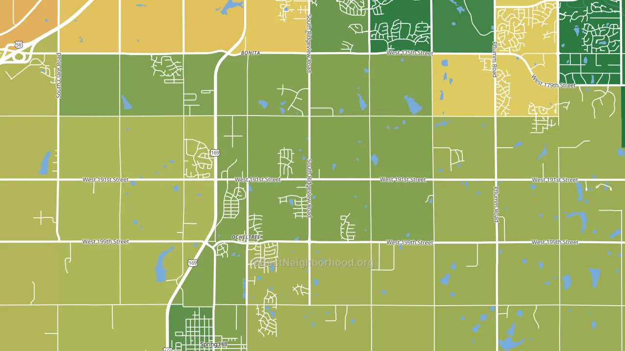 Ocheltree, KS block-group voter-turnout map