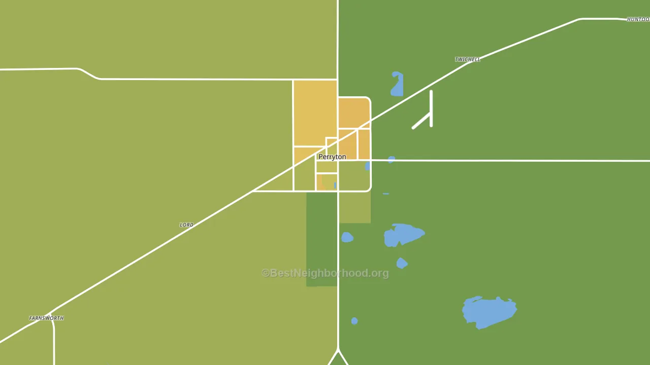 Ochiltree County, TX block-group voter-turnout map