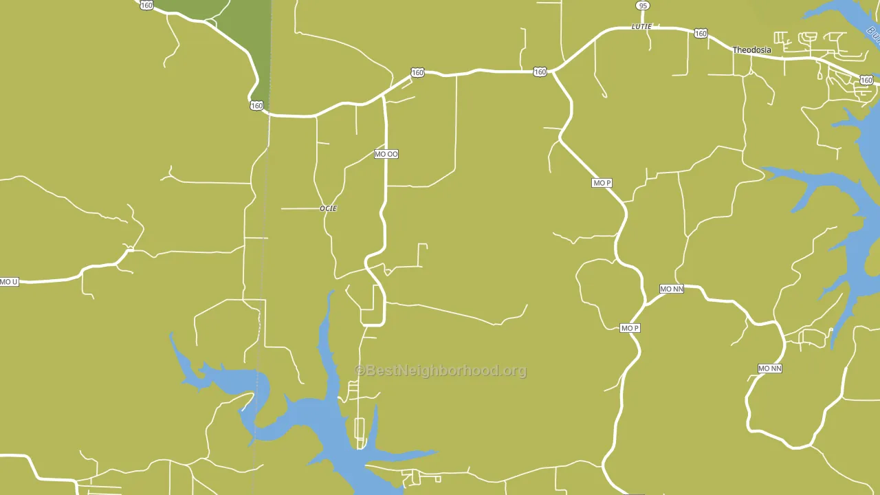 Ocie, MO block-group voter-turnout map