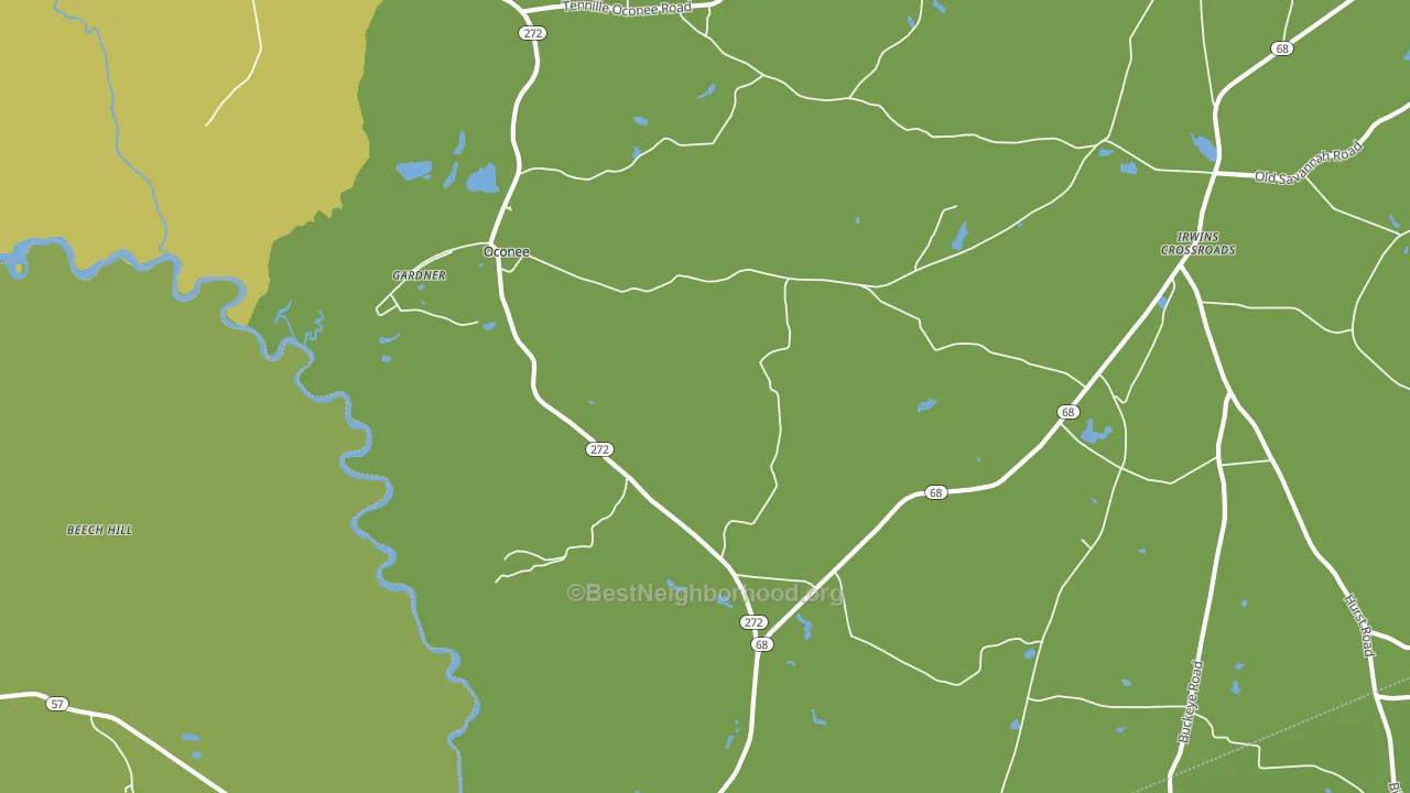 Oconee, GA block-group voter-turnout map
