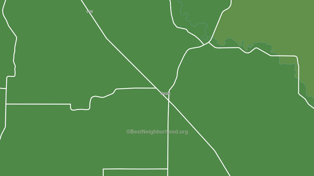 Oconto, NE block-group voter-turnout map