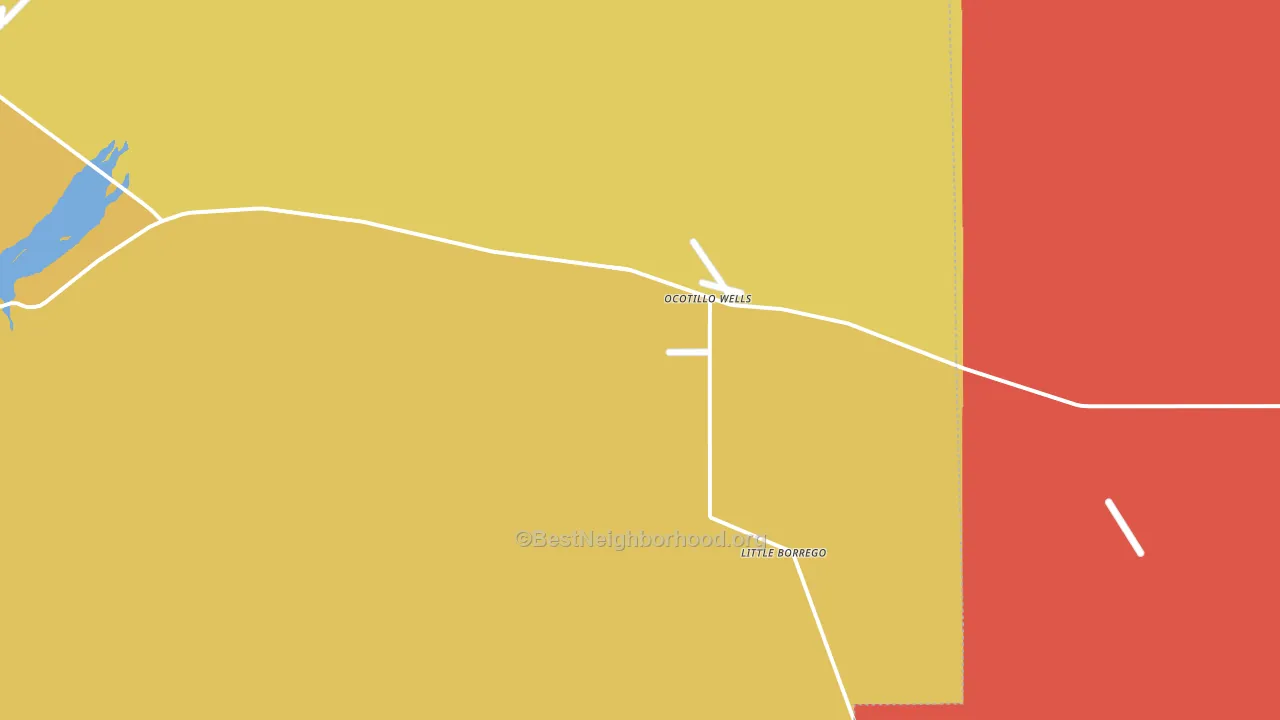 Ocotillo Wells, CA block-group voter-turnout map